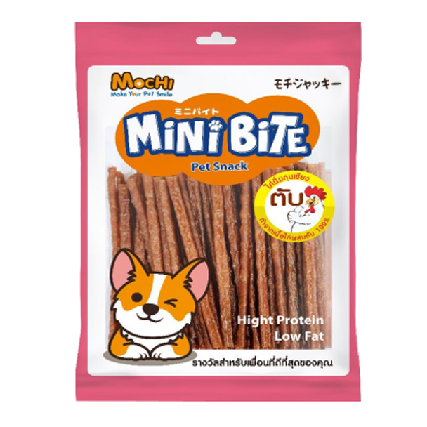 Mochi Mini Bite สันในไก่นิ่มกุนเชียง รสตับ 300 กรัม