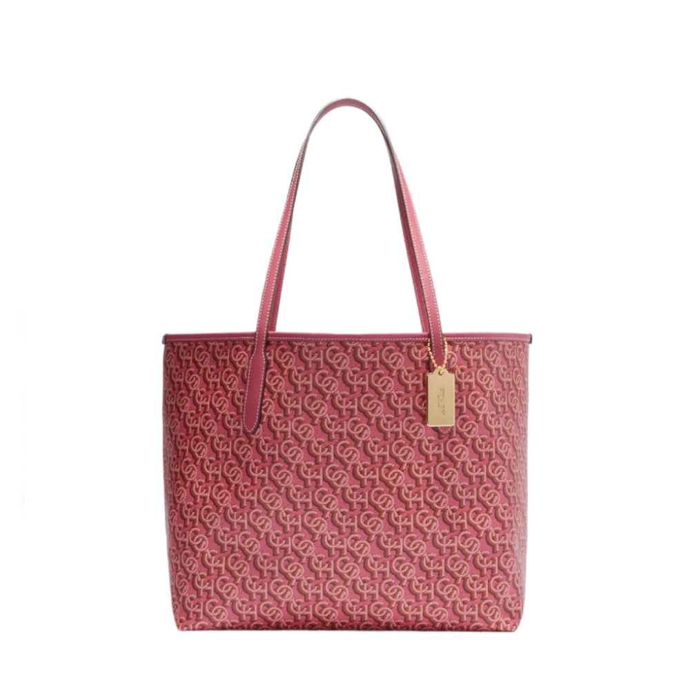 กระเป๋าสะพายไหล่ COACH CF342 CITY TOTE WITH SIGNATURE MONOGRAM PRINT (IMROU) [CF342IMROU]
