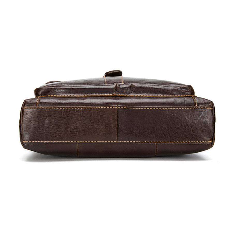 For You Leather LB10 กระเป๋าสะพายข้าง ผู้ชาย หนังแท้ มีหูจับ ขนาดใหญ่ ใส่เอกสาร A4 ได้ ช่องใส่ของเยอะ LB10