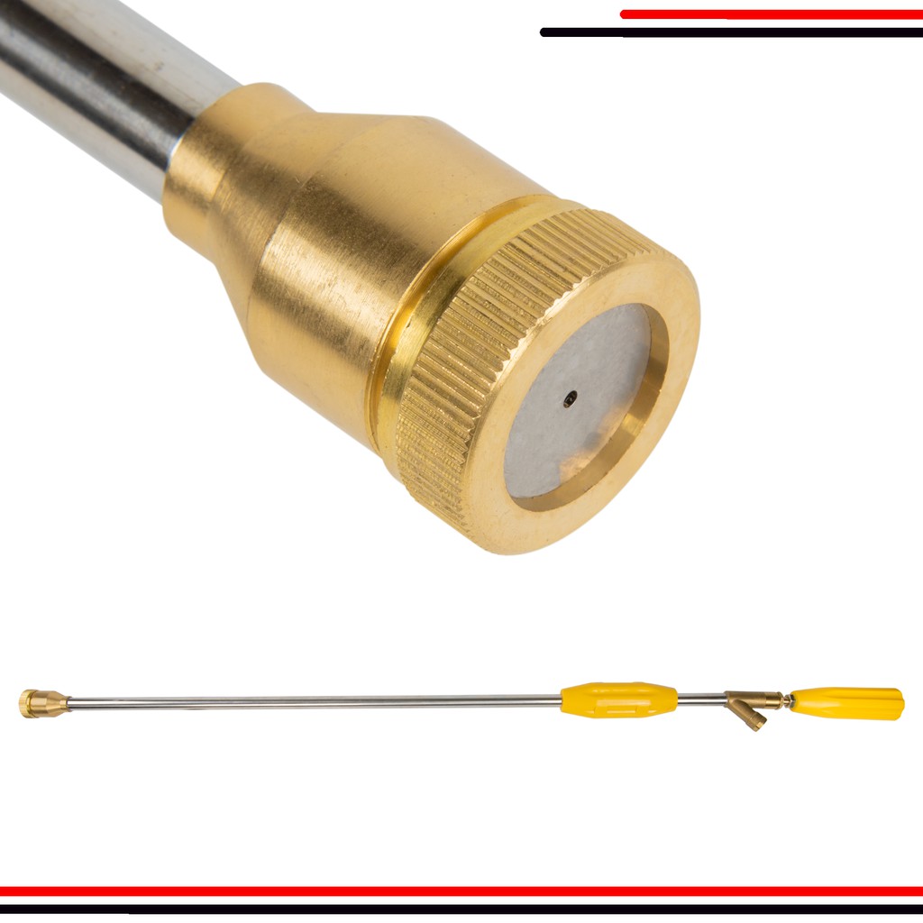 ด้ามพ่นยา หัวตรง ทองเหลืองแท้ ยาว 3 ฟุต แกนสแตนเลส