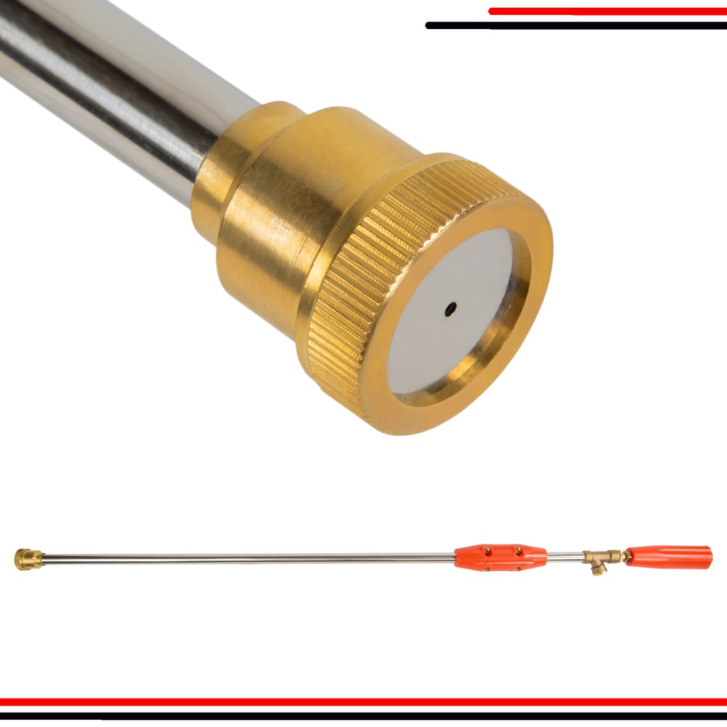 ด้ามพ่นยา หัวตรง ทองเหลืองแท้ ยาว 3 ฟุต แกนสแตนเลส