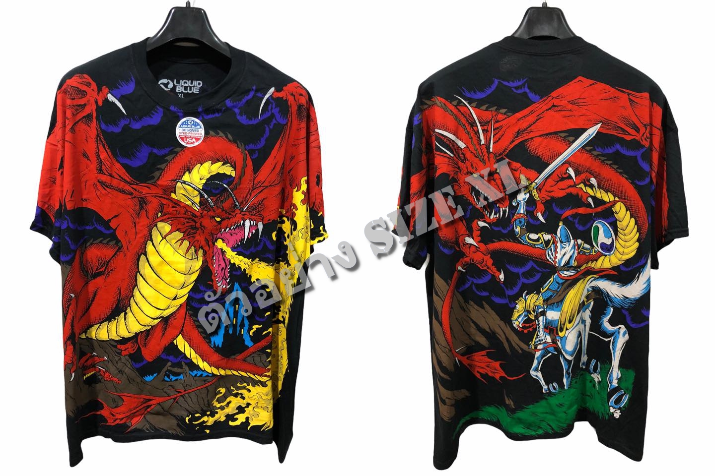 Dragon Liquid Blue Ovp สกรีนเต็มตัว ปี 2020 Size S-XL สินค้าลิขสิทธิ์แท้จากโรงงาน Liquid Blue