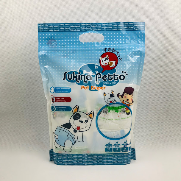 Sukina Petto ผ้าอ้อมสุนัข SS 12 ชิ้น/ห่อ