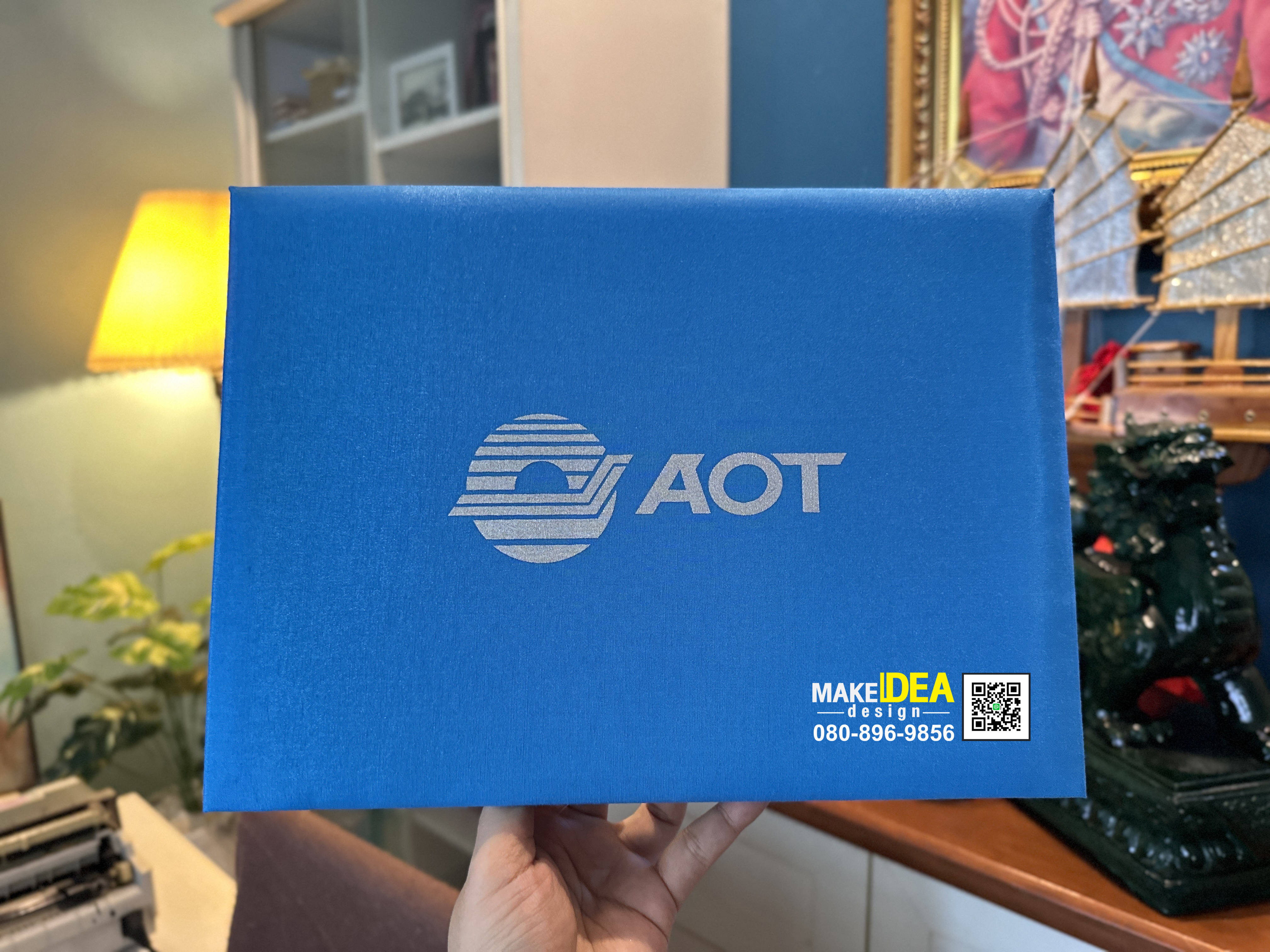 ปกผ้าไหม ใส่ใบประกาศ ขนาด A4