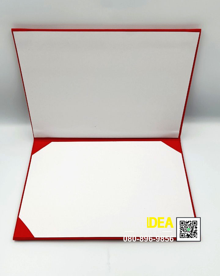 ปกผ้าสักหลาด ใส่ใบประกาศ ขนาด A4