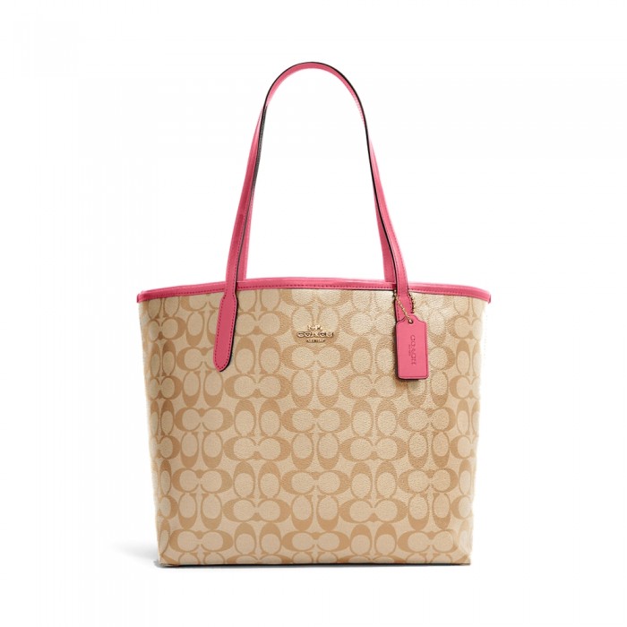 COACH 5696 CITY TOTE IN SIGNATURE CANVAS (IMSQ1)[5696IMSQ1]