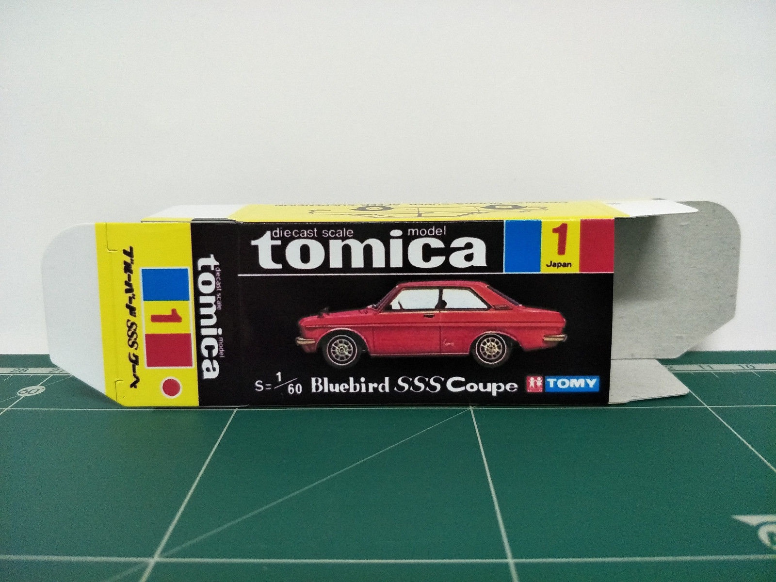 กล่องพิมพ์ Reproduction Box สำหรับ Tomica Black Box No.1 Nissan Bluebird SSS Coupe (กล่องเปล่า, ไม่มีรถ)