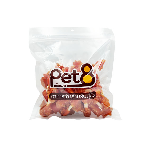 Pet8 JJA59 ครั้นชื่นิ่มดัมเบลสันในไก่ 2.5 นิ้ว 450 g.