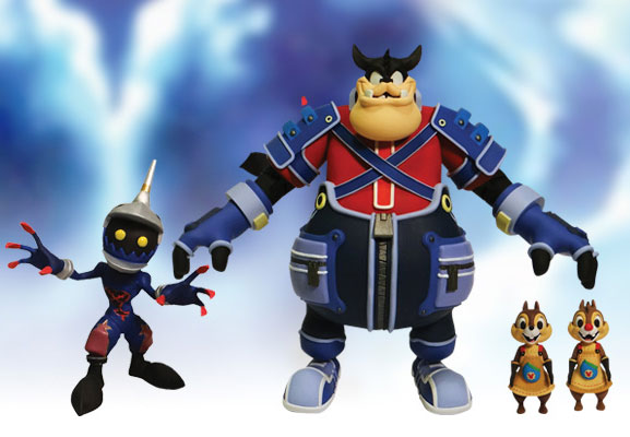 Kingdom Hearts II - Action Figure Chip & Dale & Pete & Soldier [ของแท้]