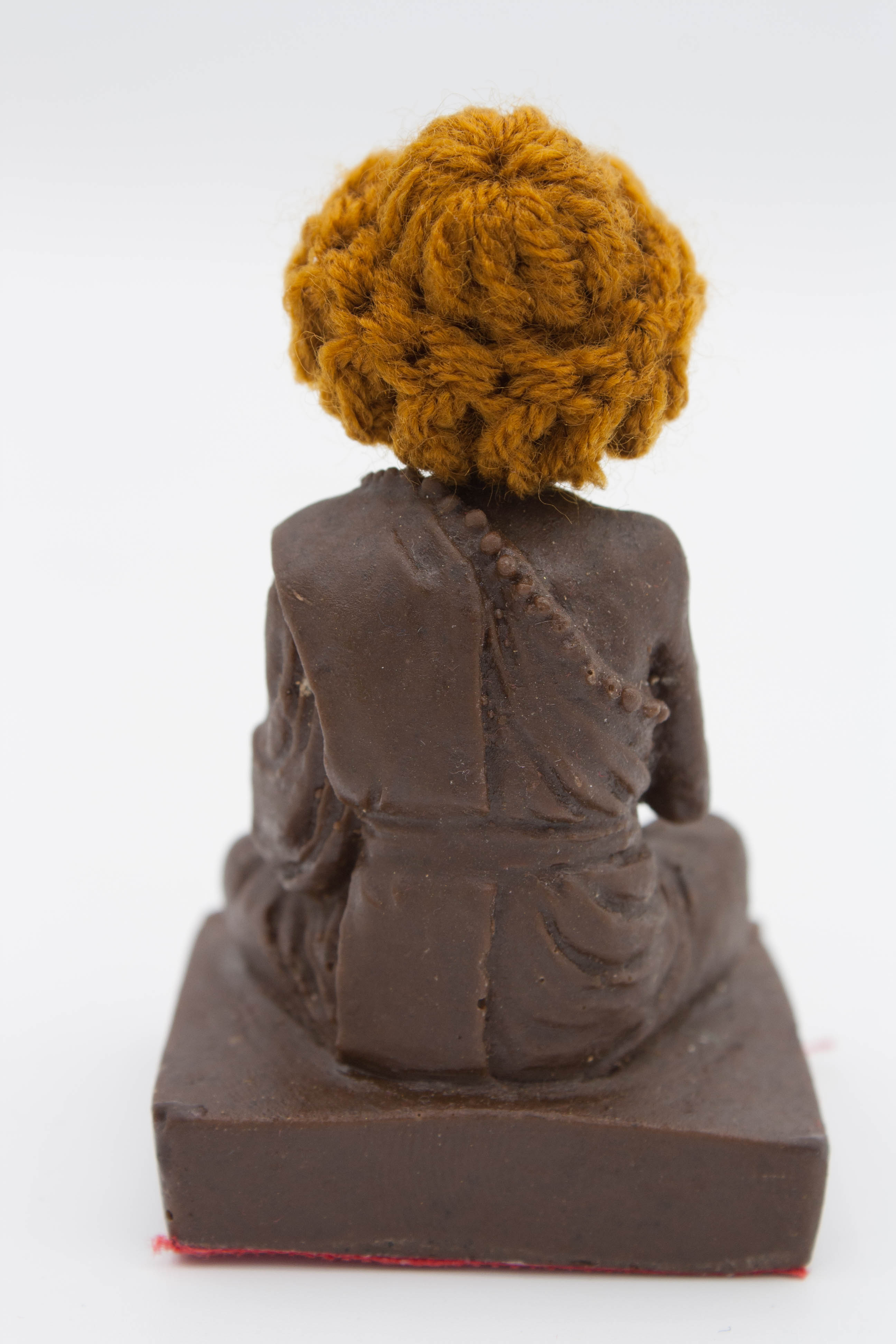 พระบูชา หลวงปู่หมุน ขนาด 1.5 นิ้ว รุ่นชนะมาร 2559 เนื้อแร่เหล็กน้ำพี้ สีน้ำตาล