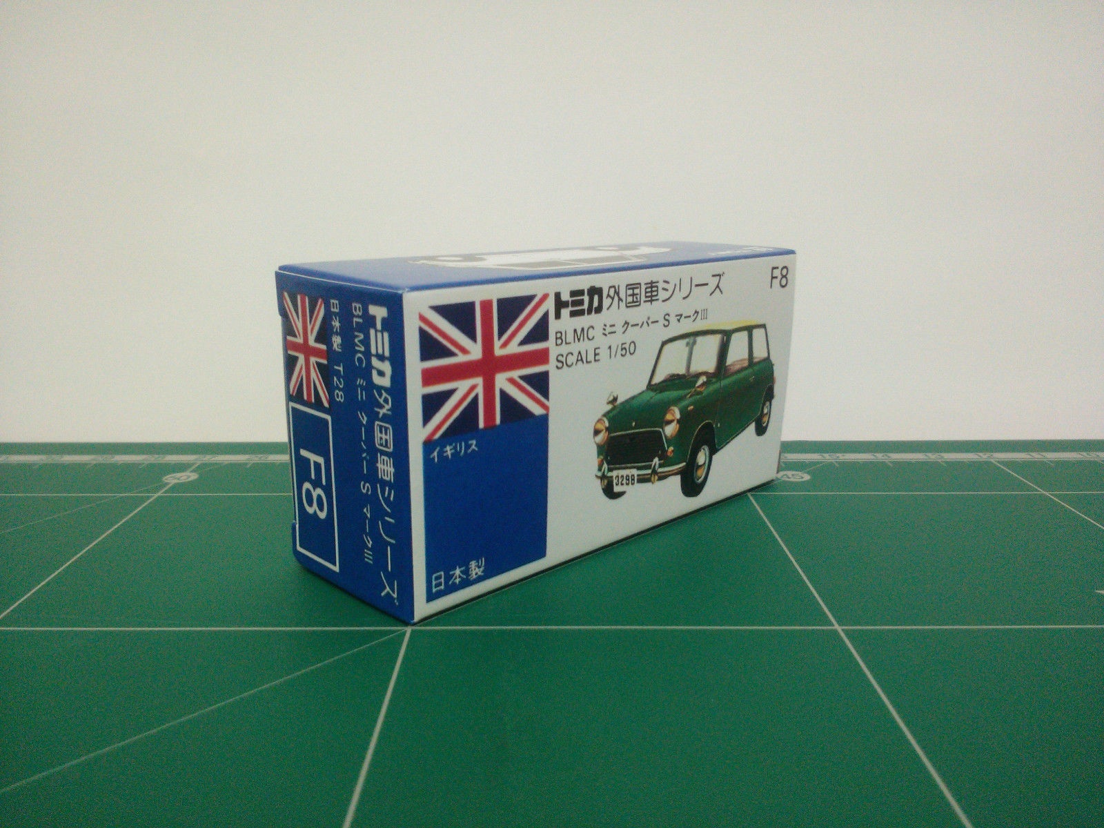 กล่องพิมพ์ Reproduction Box สำหรับ Tomica Blue Box No.F8 BLMC Mini Cooper S MK-III (กล่องเปล่า, ไม่มีรถ)
