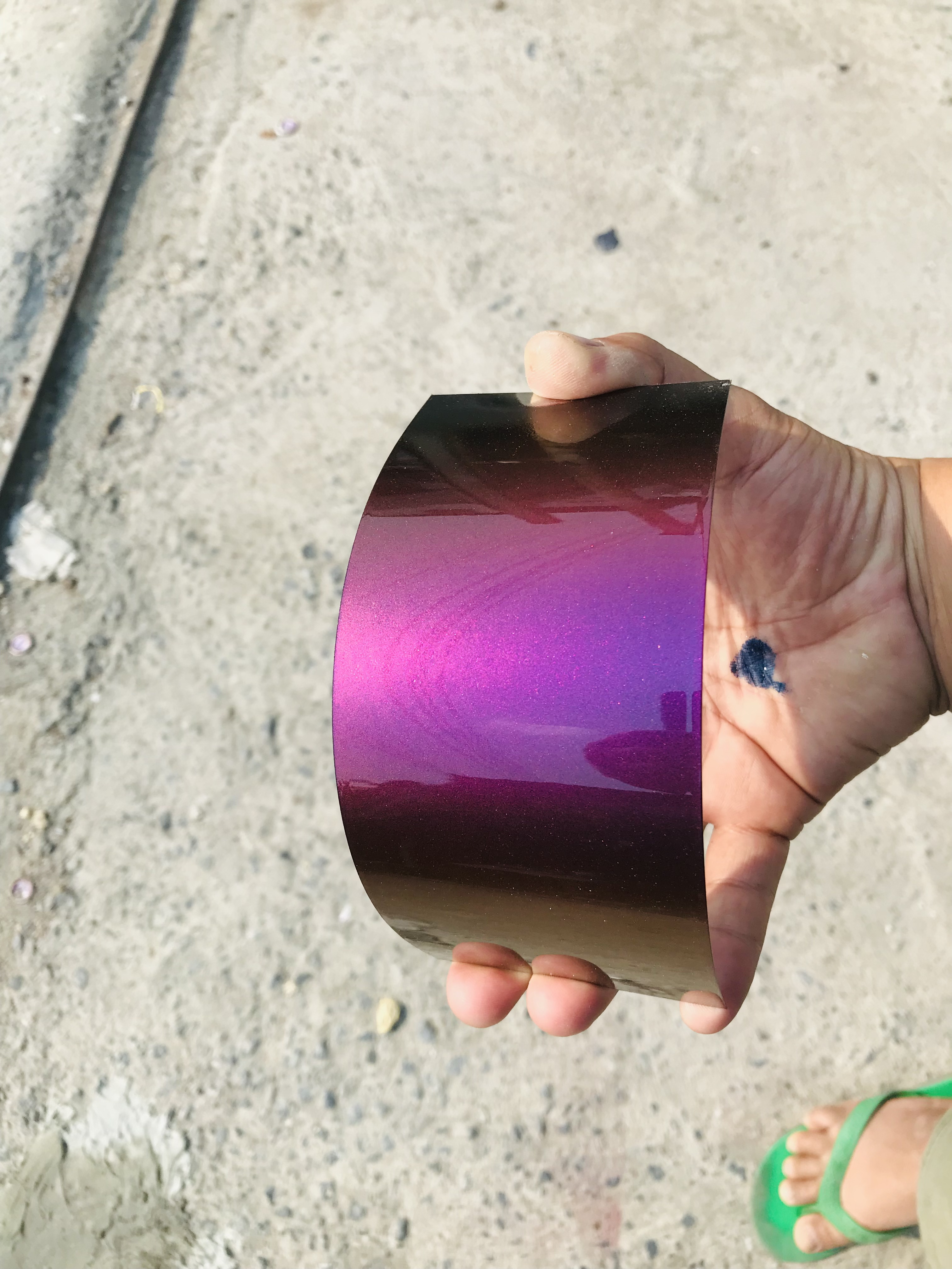 สีเอฟเฟค ชมพู เหลือบ ทอง