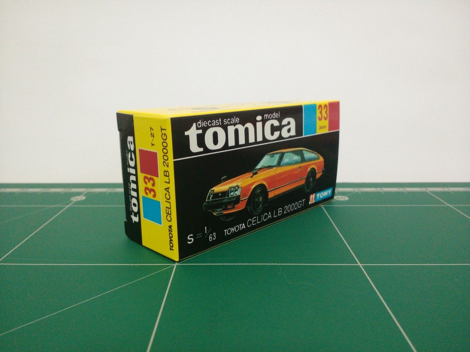 กล่องพิมพ์ Reproduction Box สำหรับ Tomica Black Box No.33 Toyota Celica LB 2000GT (กล่องเปล่า, ไม่มีรถ)