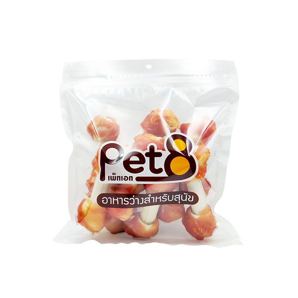Pet8 JJA55 สันในไก่พันกระดูก 4.5 (450 g.)