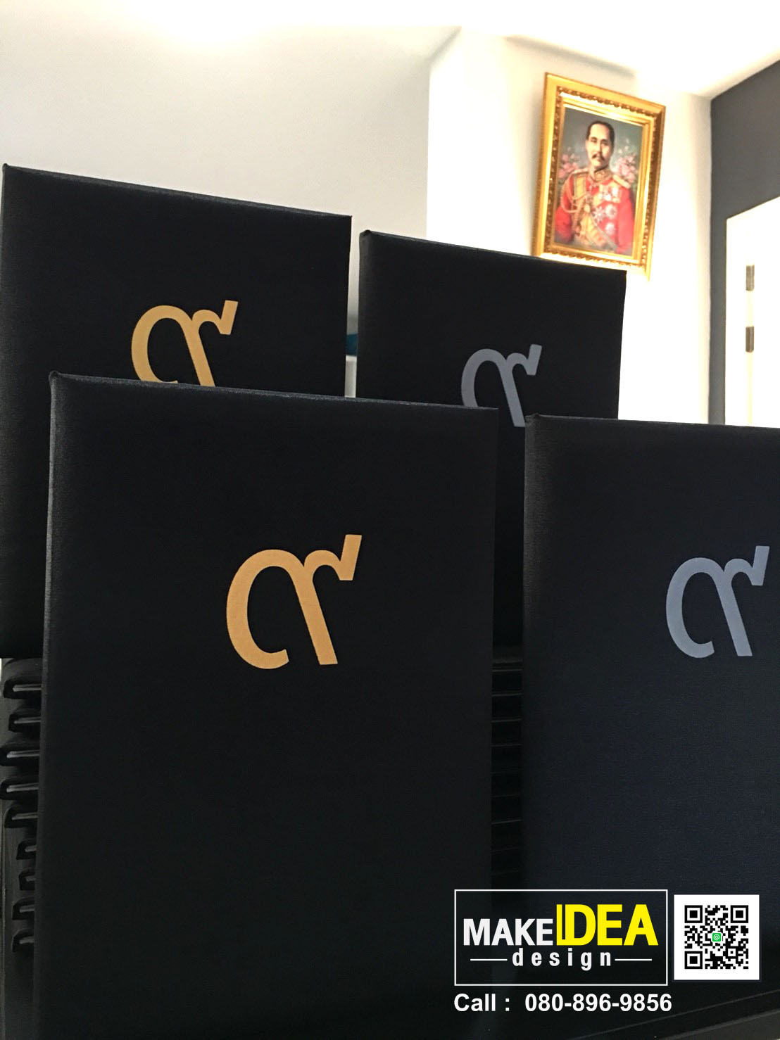 ปกผ้าไหมใส่ใบประกาศ ขนาด A4 (ผ้าไหมเทียม สีดำ )