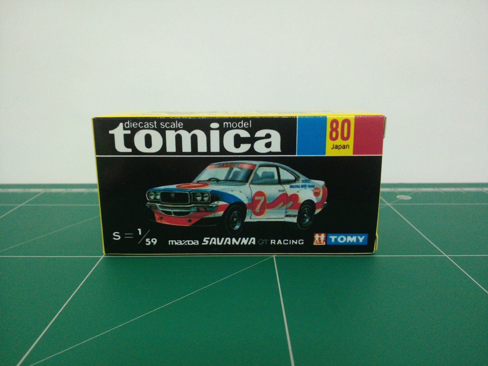 กล่องพิมพ์ Reproduction Box สำหรับ Tomica Black Box No.80 Mazda Savanna GT Racing (กล่องเปล่า, ไม่มีรถ)