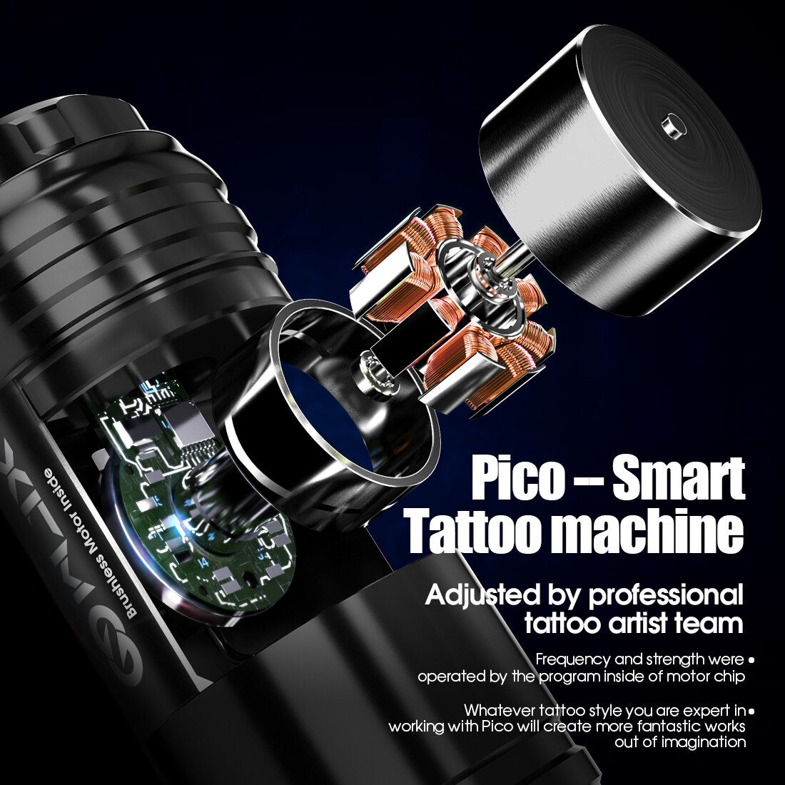 ชุดพิเศษ WJX PICO Black ชุดพิเศษเครื่องสักปากกาWJX PICO Cartridge Tattoo Machine