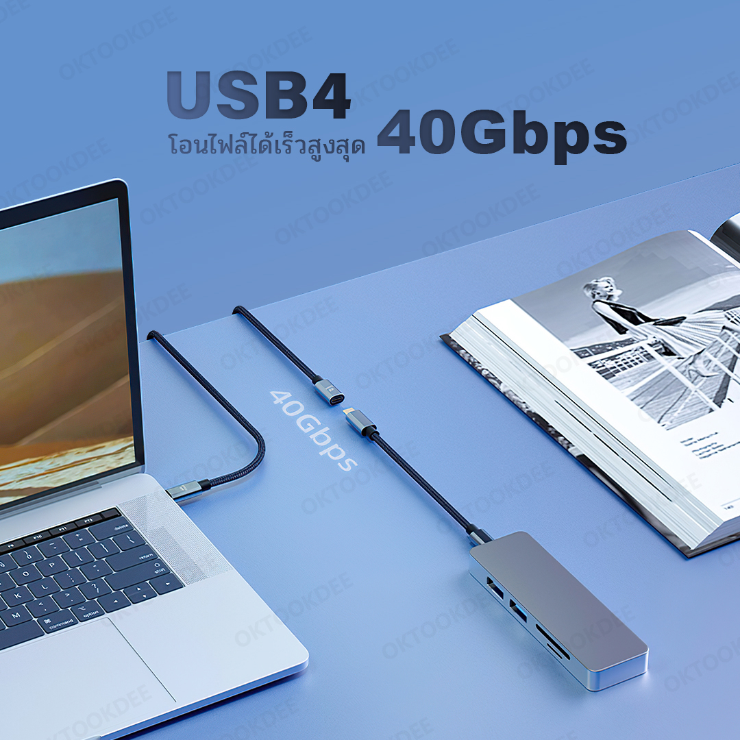 สาย USB-C PD100W USB 4 40Gbps 8K@60Hz (USB-C Male to USB-C Female) U008