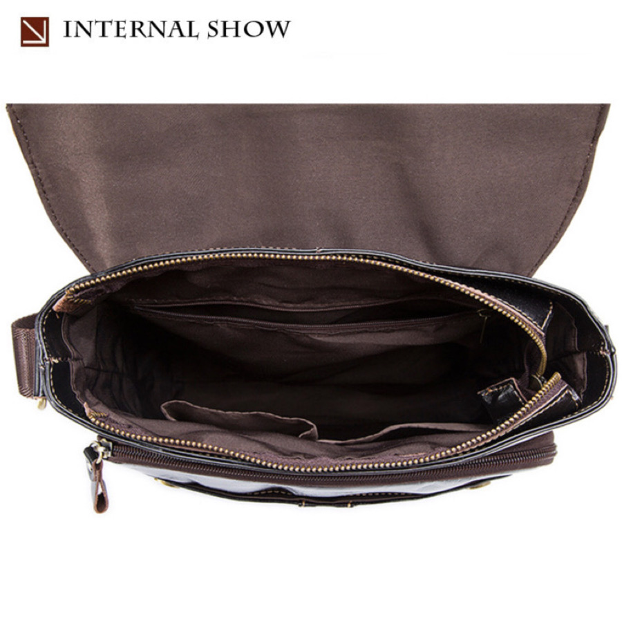 For You Leather LB10 กระเป๋าสะพายข้าง ผู้ชาย หนังแท้ มีหูจับ ขนาดใหญ่ ใส่เอกสาร A4 ได้ ช่องใส่ของเยอะ LB10