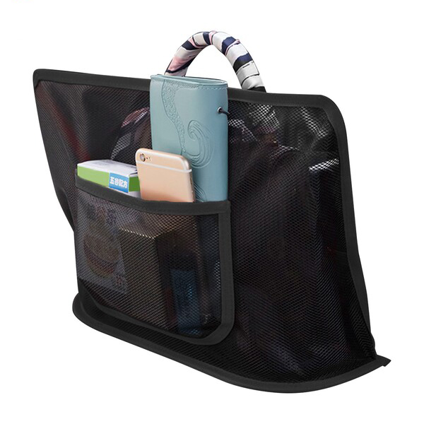 กระเป๋าตาข่ายเก็บของในรถยนต์ ใช้วางกระเป๋า ใส่มือถือ แท็บเล็ต และเอกสาร