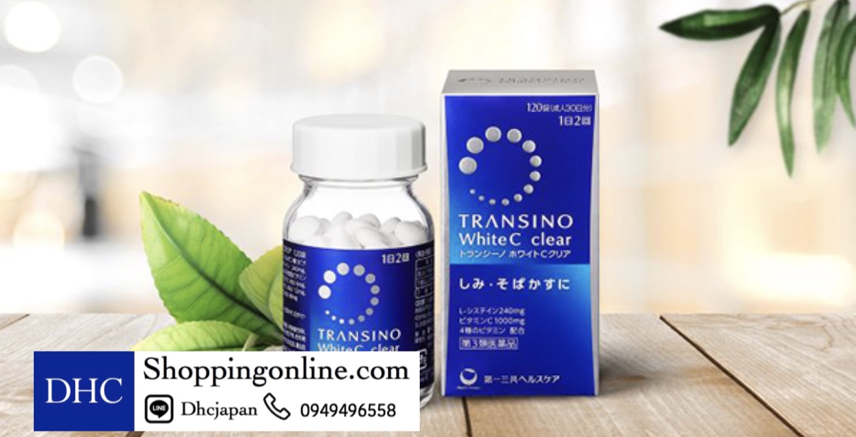 TRANSINO White C Clear สำหรับ 30วัน 120เม็ด อาหารเสริมบำรุงผิวแก้ปัญหากระ ฝ้า ผิวกระจ่างใส สูตรใหม่นะคะ