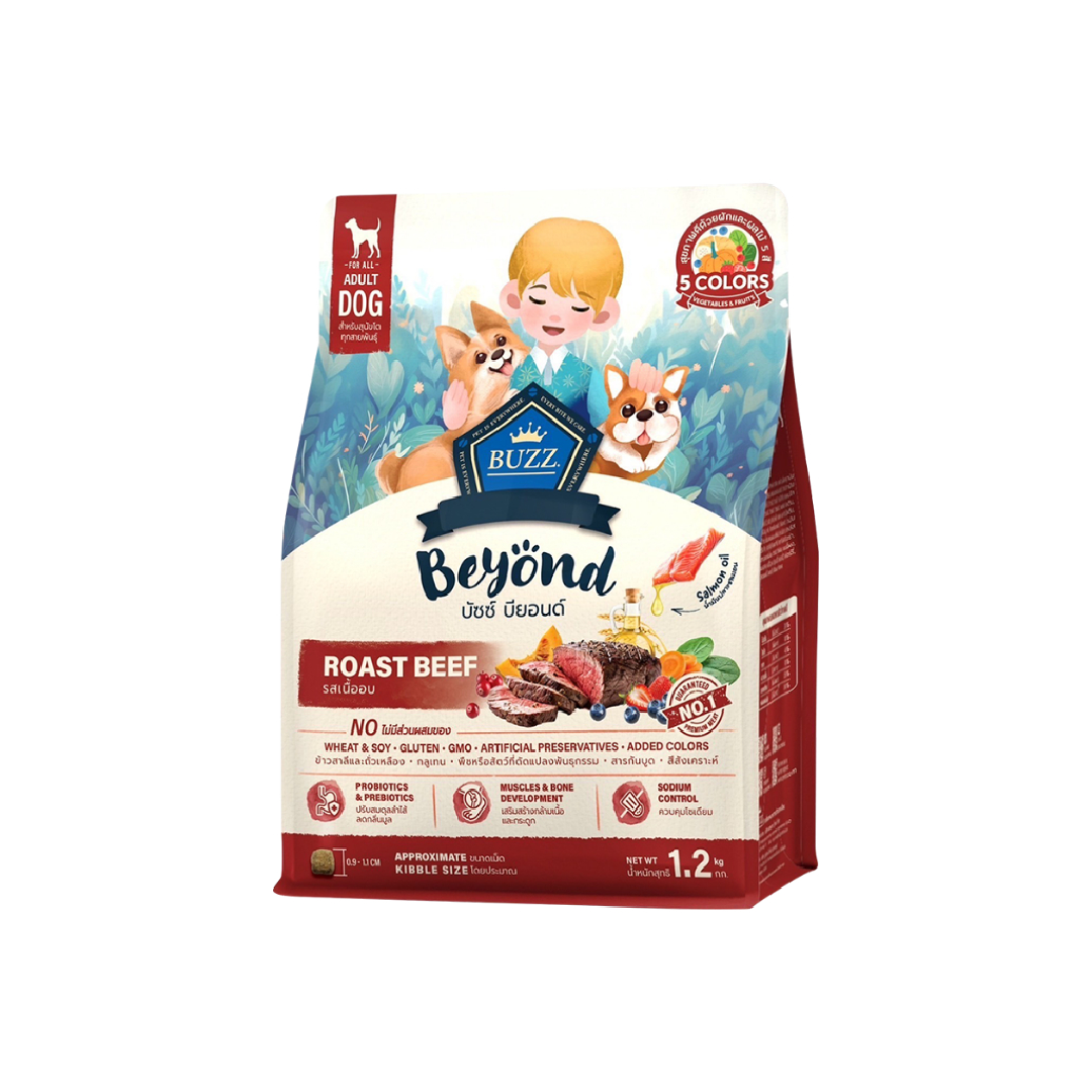 Buzz Beyond สุนัขโต รสเนื้ออบ 1 Kg