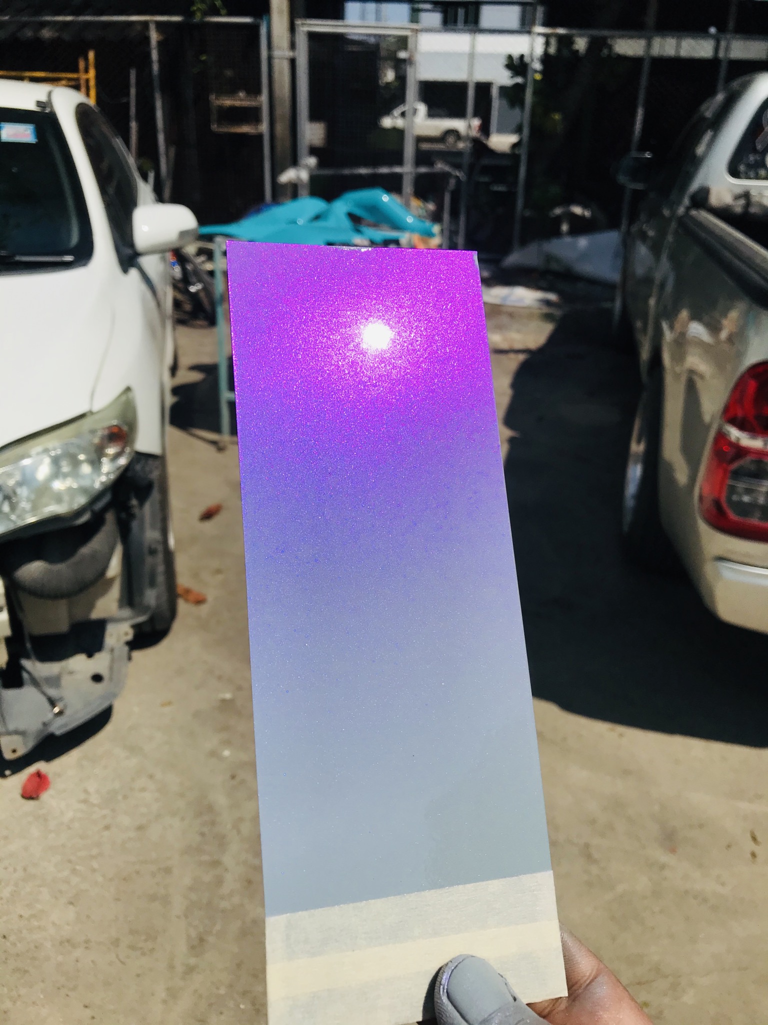 สีเอฟเฟค เทาเหลือบชมพู