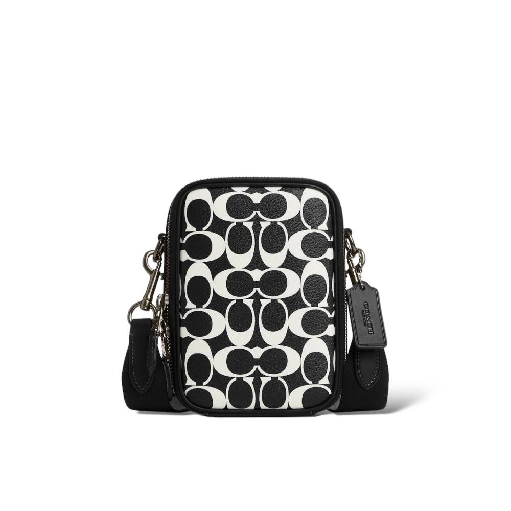 กระเป๋าสะพายข้าง COACH CP193 STANTON CROSSBODY IN SIGNATURE CANVAS (QBL77) [CP193QBL77]