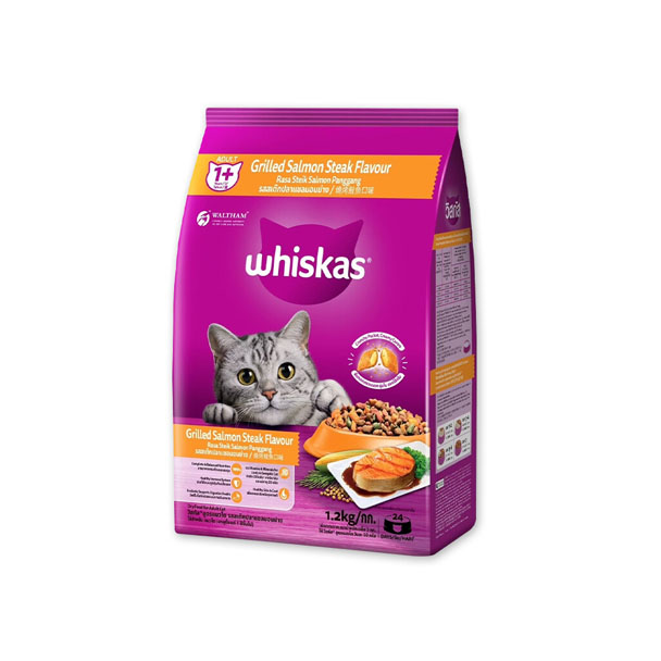 Whiskas Grilled Salmon Steak รสสเต๊กปลาแซลมอน 1.2 kg.