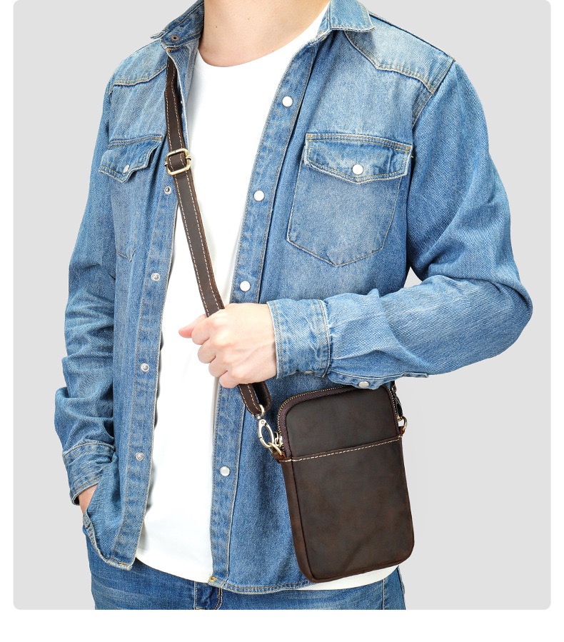 For You Leather กระเป๋าสะพายข้าง ผู้ชาย ใบเล็ก หนังแท้ พรีเมี่ยม รุ่น LB69 LB69