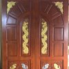 ประตูไม้สักลายมังกร