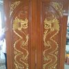 ประตูไม้สักลายมังกร