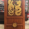 ประตูไม้สักลายมังกร