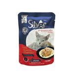 Silver ทูน่าแซลมอนนอร์เวย์ และสาหร่าย 85 กรัม (แมวแก่7+)