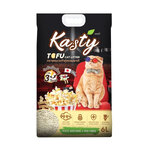 Kasty ทรายเต้าหู้ธรรมชาติ กลิ่นป๊อปคอร์นอบเนย 6 ลิตร 2.72 Kg