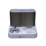 MM Cat BL61 ที่ให้น้ำ-อาหารอัตโนมัติ / เทาขาว