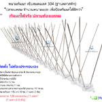 หนามกันนกสแตนเลส👍อย่างดี "ปลายแหลม" อย่างดี (ฐานพลาสติก)