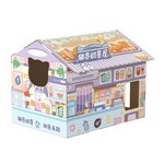 MHP ที่ข่วนแมวร้านชานม (สีม่วงอ่อน) 46x33x40 ซม.