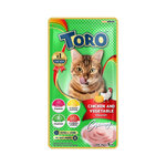 Toro แมวเลีย - ไก่และผัก 15g. x 5 ชิ้น
