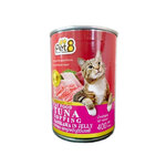 CC07 Pet8 ปลาทูน่าหน้าปูอัดในเจลลี่ 400 g.