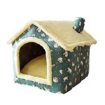 All Rising AR3228 ที่นอนสัตว์เลี้ยง รูปทรงบ้านลายหมี - สีขาว