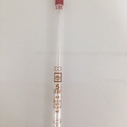 ปิเปตแก้วมีขีดปริมาตร 5 ml Graduated Pipette Class AS "Qualicolor" Czech