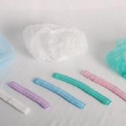 หมวกคลุมศรีษะใยสังเคราะห์ สีขาว (50ชิ้น/ห่อ)