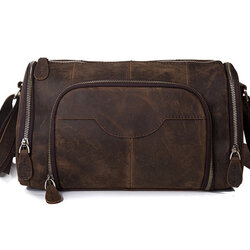 For You Leather LB44 กระเป๋าสะพายข้าง ผู้ชาย หนังวัวแท้ ทรงกระบอก LB44