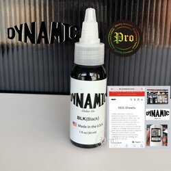 Dynamic Colors Black tattoo ink 1oz