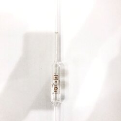 ปิเปตแก้วแบบกระเปาะ 25 ml Volumetric Pipette Class A "Qualicolor" Czech