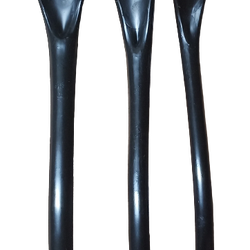 ช้อนเขา ช้อนตักสารพลาสติก สีดำ 3 ขนาด Plastic Dispensing Spoons