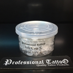 จุกใส่สี มีฐาน Ink Cups Tattoo แบบกระปุก S