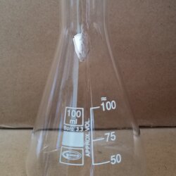 ขวดรูปชมพู่คอแคบ 100 ml "Glassco" Erlenmeyer Flask