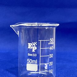 บีกเกอร์แก้วทนร้อน 50 ml Beaker "EP" จีน